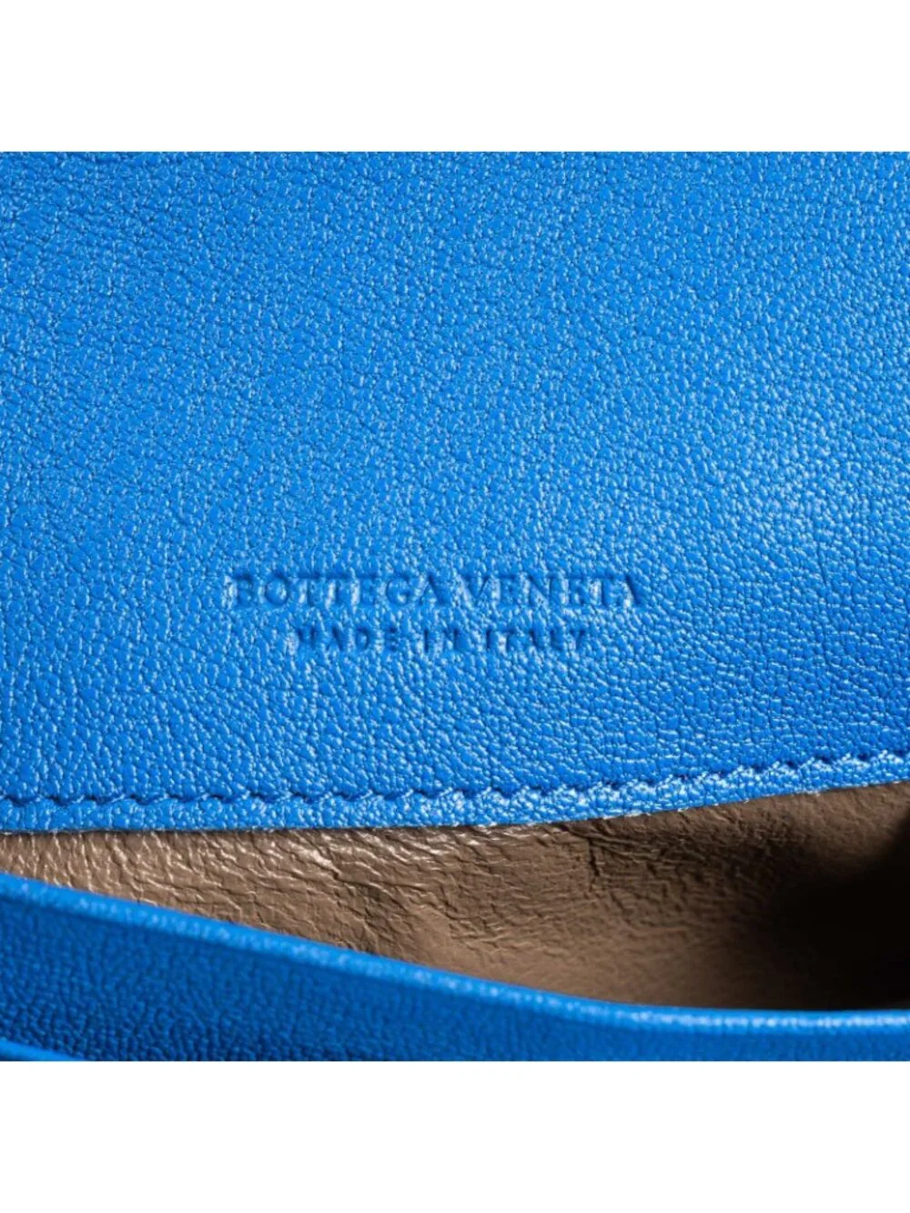 Bottega Veneta Flap Blue Intrecciato Calfskin Leathera